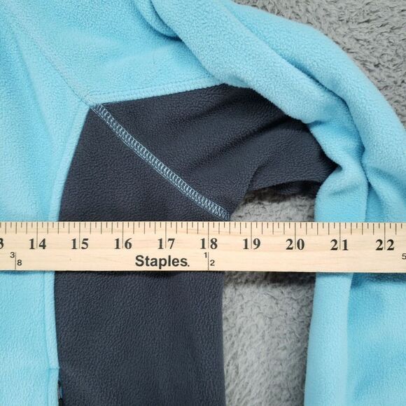 Vintage LL Bean Womens Size Large Blue Full Zip Polartec Fleece Jacket Stretch - Picture 10 of 16